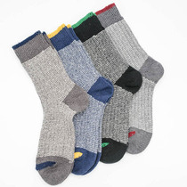 Stagents cotton vintage plain double needle thick tube socks multi-color interior RedWing