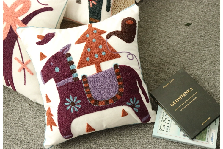 Sofa đệm đáng yêu vải dày nước Mỹ mục vụ Lu thêu bông gối Cushion bởi Continental - Trở lại đệm / Bolsters đệm lót ghế tựa lưng