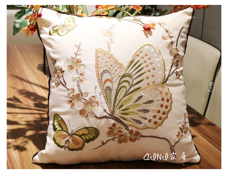 Tòa án Châu Âu Mới Hoa Hoa Gối Gối Mẫu Phòng Sofa Bông Mahjong Đệm Đặt Vườn Gió - Trở lại đệm / Bolsters ghế lười phòng ngủ