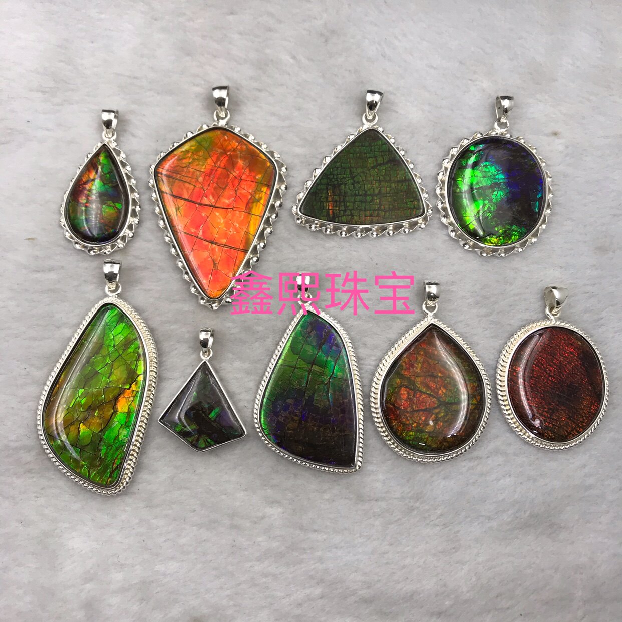 Spotted Color Accompanying Irregular Gem Pure Handmade 999 Wallet Side Studded Kking Processed Pendant Ring Ear Pin Handout