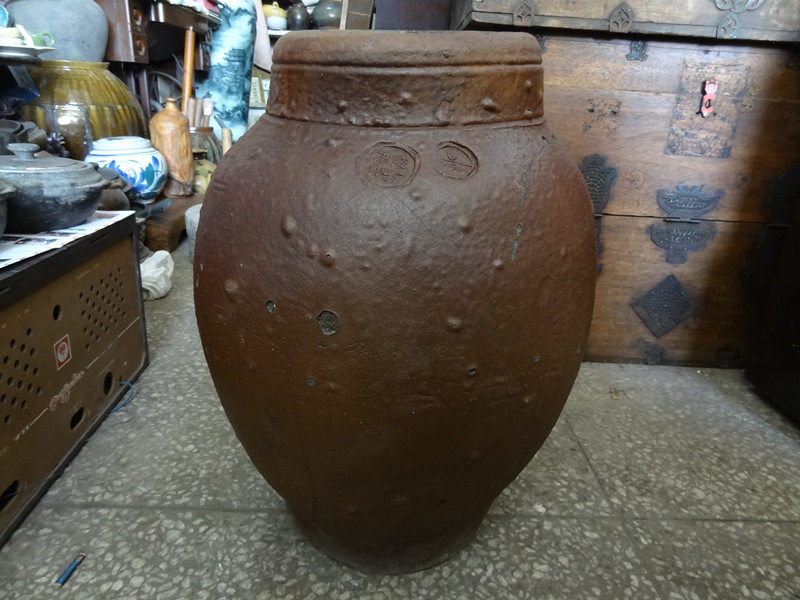 Antique Collection Rare Cultural Revolution Fuling Xingguang Factory Old Ceramic Cylinder Pottery with Double