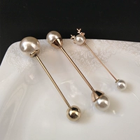 Áo len mới của Nhật Bản và Hàn Quốc Áo len xoay xoay đơn giản Pearl Trâm áo cổ áo Pin nữ Váy ngắn phụ kiện cài áo