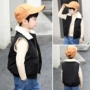 Boy vest vest vest 18 năm đông mới trai to phiên bản Hàn Quốc thời trang ve áo dày cộng với vest nhung áo khoác ba lỗ có mũ cho bé