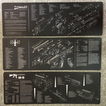 AR15 AK47 Remington mouse pad 30*90cm Extra large rubber work pad exploded view pad Gun pad