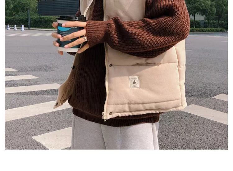 Áo khoác nhung nam sinh viên vest dày phiên bản Hàn Quốc của xu hướng cotton mùa thu đông bộ vest nam cho người trung tuổi