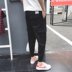 Mùa thu và mùa đông overalls xu hướng nam bỏ túi quần trẻ trung Nhật Bản quần legging nam Quần mỏng