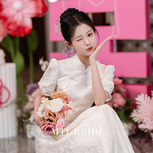 满庭芳 Ципао, платье, модернизированная версия, китайский стиль