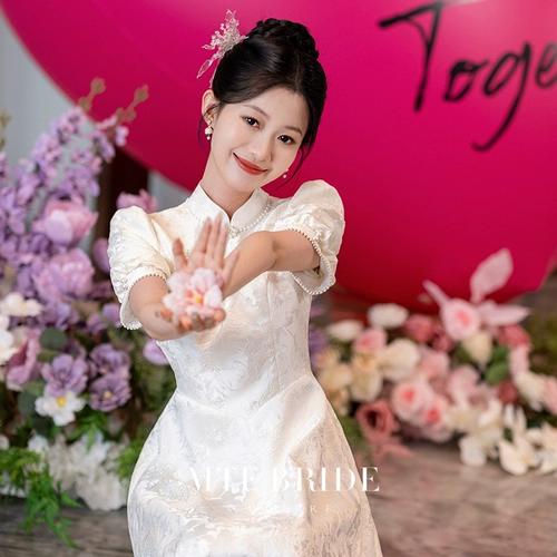 满庭芳 Ципао, платье, модернизированная версия, китайский стиль