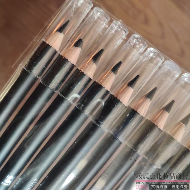Hàng Trung Quốc 绮 Bút kẻ mắt không thấm nước ~ cột gỗ đen cứng đầu bút chì bền không thấm nước không nở kẻ mắt nước missha