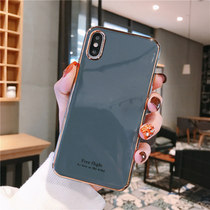 Avocado Green Apple X mobile phone case xs grandma gray Net Red Tide brand iPhone XS Max soft silicone XR all-inclusive anti-drop simple high-grade electroplating tremolo with women limited edition cold wind