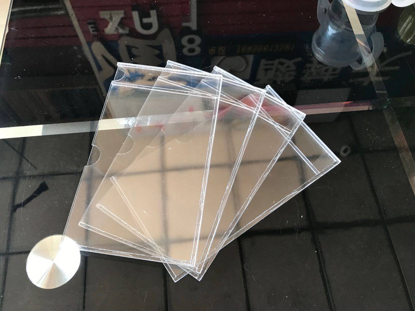 Transparent acrylic slot slot card slot card frame promotional bar architecture chart glass crystal card slot