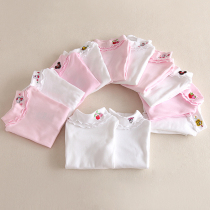 Baby turtleneck leggings Spring and Autumn Girls Leggings T-shirts Long Sleeves Girls Turtleneck Leggings White Cotton