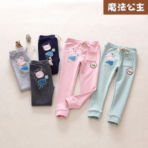 Childrens pants girls slacks spring and autumn Korean version of the versatile childrens clothing baby outside wearing long pants pure cotton tide