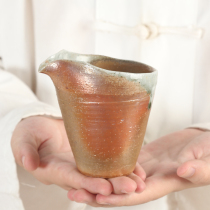 Orphan hand-made firewood yaogongdao Cup hand blank retro pure handmade ceramic tea divider naked roast Cup kung fu tea set