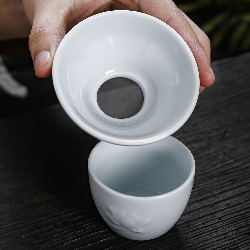 Tea Filter Green Porcelain Relief Tea Funnel Ceramic Filter Tea Leaf Filter Tea Filter Tea Septer Tea Filter Tea Filter-Taobao