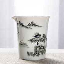 Gongdo Cup ceramic hand-painted blue and white porcelain tea sea kung fu tea set tea division white porcelain handmade large gold large large capacity