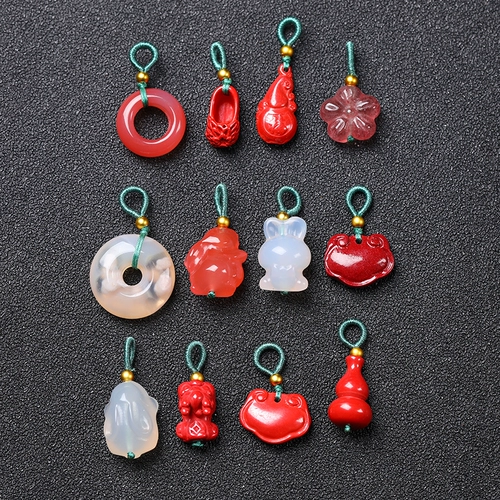 Натуральный кварц, защитный амулет, пряжка, агатовый красный кролик, кольцо, цвета киновари