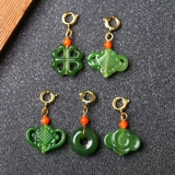 Натуральная яшма из нефрита, брелок, подвеска из грецкого ореха, аксессуар, Россия