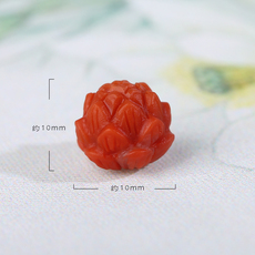 DIY аксессуары 天然南红雕刻莲花珠圆珠顶腰珠金刚星月菩提佛珠手串项链diy配饰