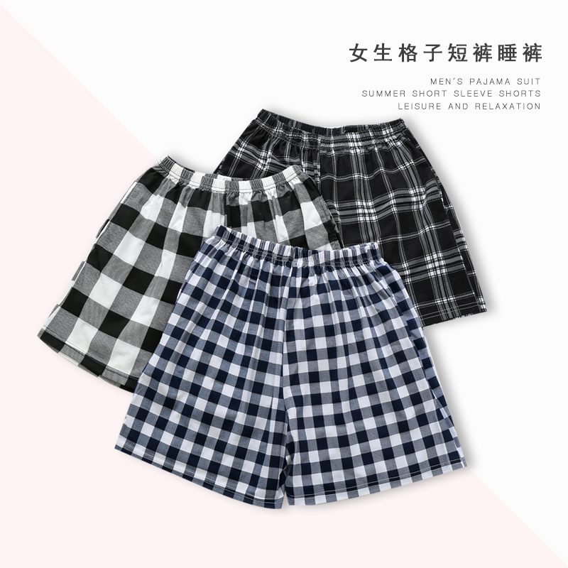 Summer panel pure cotton pajamas shorts loose and large spring and summer thin home five-deck pants all cotton home pants