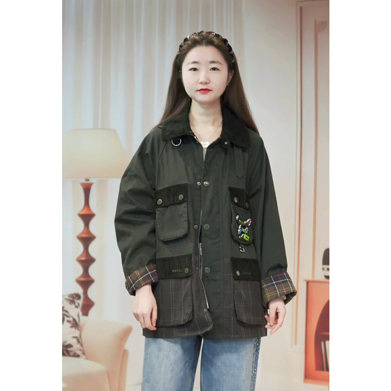 Xusi Atsth Oil Wax Jacket, Barber Style, Classic British Style, Outdoor Wind-Resistant, Unisex, Zipper Lapel Xusi Atsth Oil Wax Jacket, Barber Style, Classic British Style, Outdoor Wind-Resistant, Unisex, Zipper Lapel