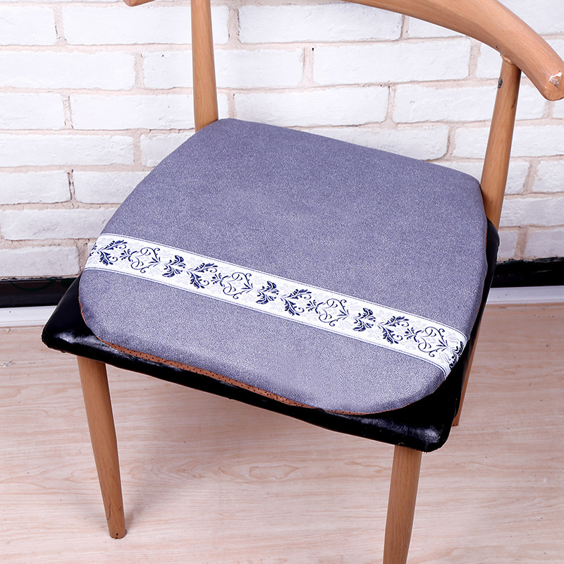 New Chinese-style solid wood dining chair cushion simple wind removable and washable stool cushion non-slip four seasons with cushion thickened strap chair cushion
