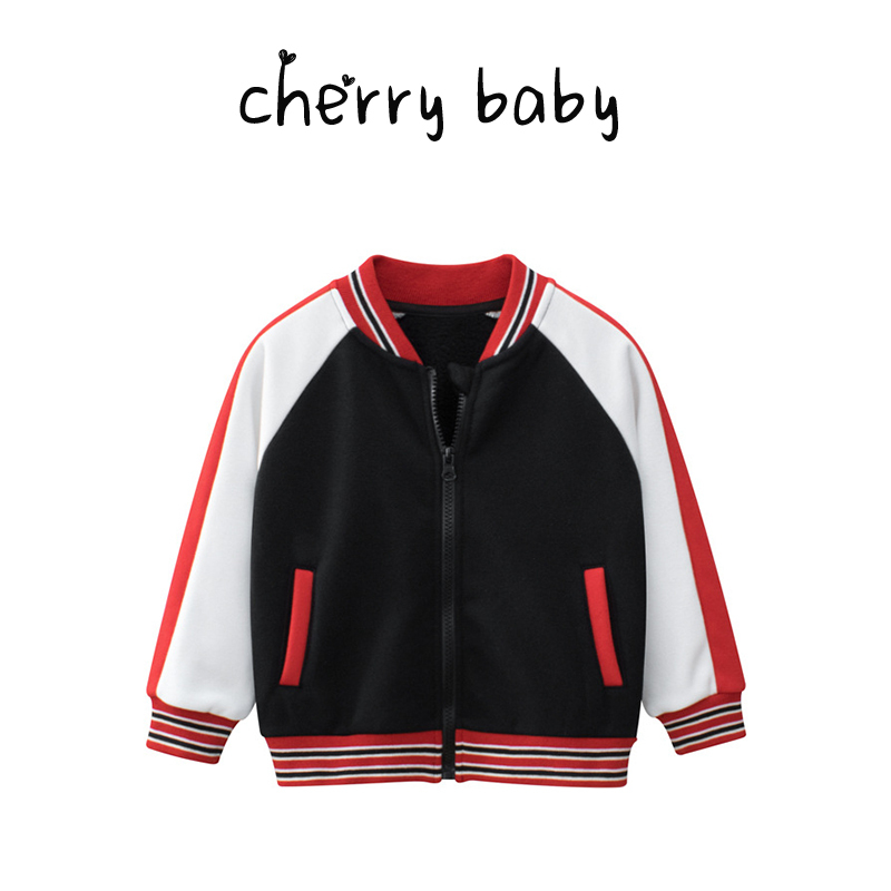 Japanese-Style Baby and Children's Clothing, Zip-Up Jacket, Fleece-Lined Trendy Boys' Baseball Jacket, Stylish Foreign Trade Original Order Japanese-Style Baby and Children's Clothing, Zip-Up Jacket, Fleece-Lined Trendy Boys' Baseball Jacket, Stylish Foreign Trade Original Order