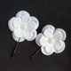 장례식 용품, 장례식 및 흰색 물건, 작은 흰색 꽃, 흰색 넥타이 꽃, 클립이 있는 새로운 고급 수제 흰색 머리 꽃