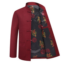 Tang suit male middle-aged and elderly spring and autumn jacket birthday birthday party wedding coat grandfather Chinese style coat father suit