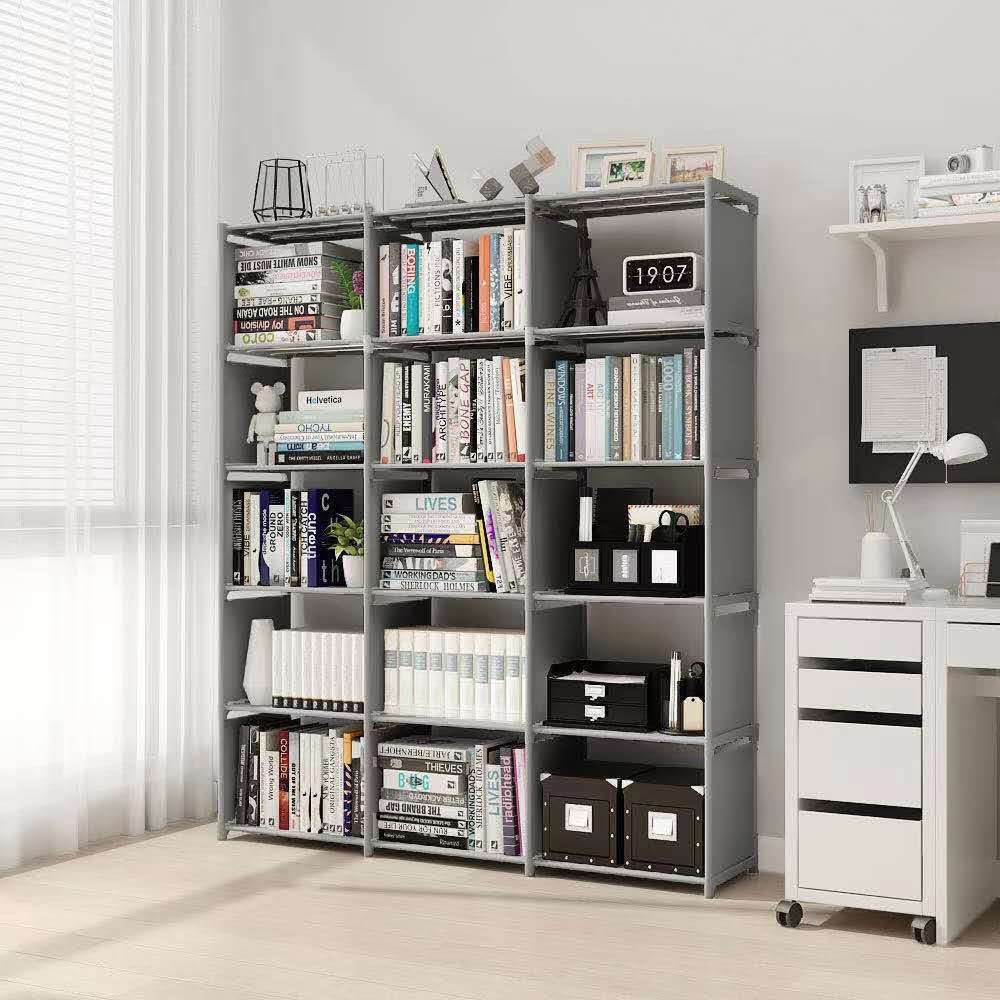 The new style with back bib simple bookshelf floor-to-ceiling living room storage shoe cabinet shelf children's student dormitory wardrobe