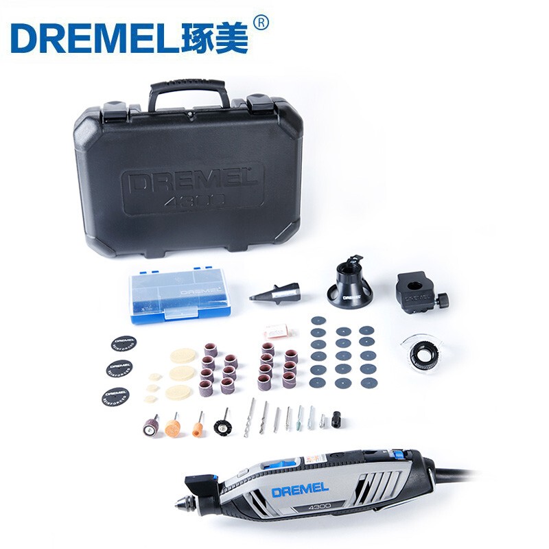Dremel/ Zhuomei Small Straight Grinder 4300-5/50 Electric Grinder Polishing and Engraving Tool Set Plug-In Type