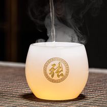 Hundred names custom glass jade porcelain teacup White porcelain glass tea cup Master cup Individual cup Single cup Kung Fu tea set