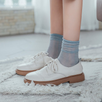 The Fun) 24 Colors Spring Summer Ultrathin Heaps Stocking Socks Day College Wind Hollowed-out Mesh Silk Flexo Women Midcylinder Socks