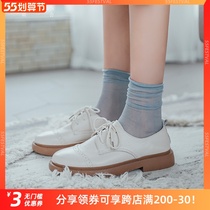 The Fun) 24 Colors Spring Summer Ultrathin Heaps Stocking Socks Day College Wind Hollowed-out Mesh Silk Flexo Women Midcylinder Socks