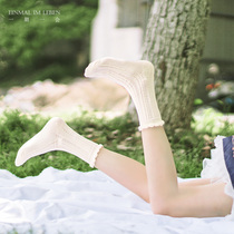 Day Faculty lace Bubble Blister Hollowed-out Pure Cotton Girl Midcylinder Socks Lolita Short Socks 100 Hitch Student JK Uniform Socks