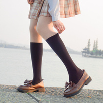  Pretending to be calf socks Japanese spring and autumn thin velvet JK student uniform fake piles of socks stitching pantyhose
