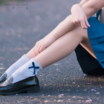 The eugenitone and the like) Day Ensemble Cute JK Uniform Butterfly Knot Short Socks Lace Lace lace students 100 hitch mid-cylinder cotton socks