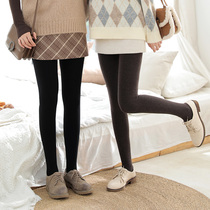 Autumn Pants Woman Autumn Winter Plus Suede Thickened 2021 New Pantyhose Pure Color High Waist Plus Gear Outside Wearing Underpants Woman