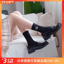 First edition of the day series JK socks badges embroidered midbarrel socks student uniform 100 hitch calf socks college windy season