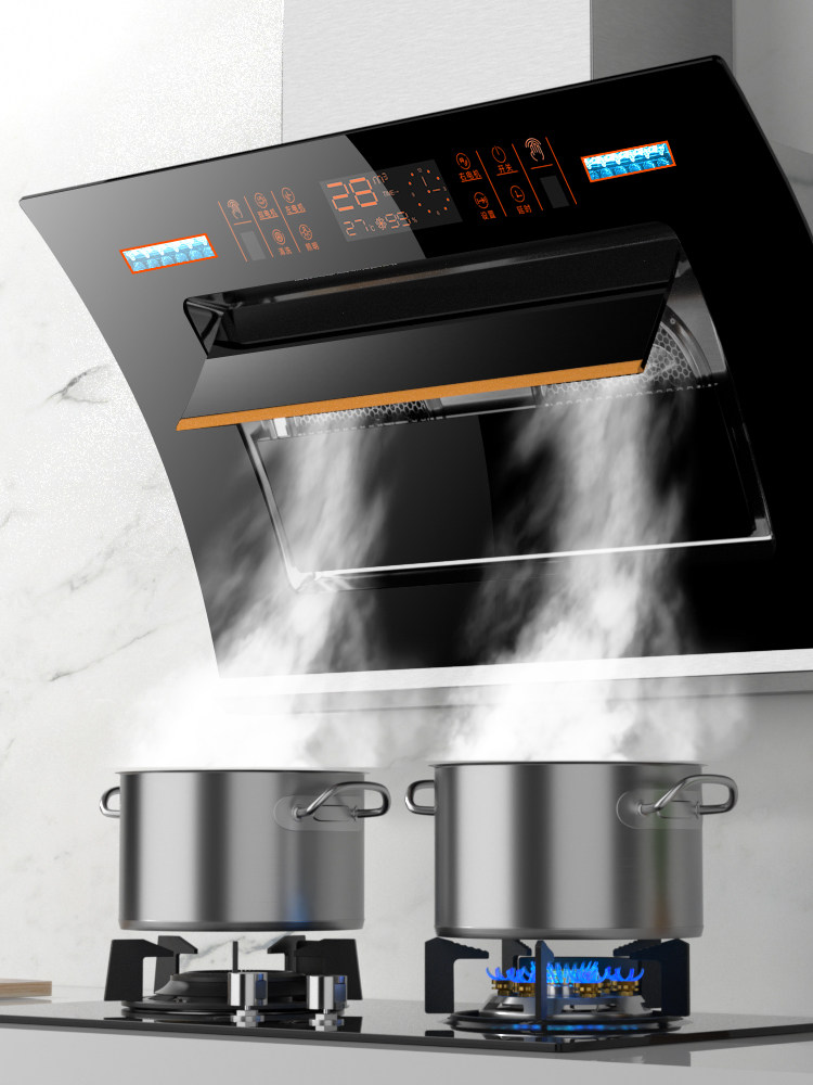 Good Wife High Suction Range Hood for Home Kitchen, Side Suction, No Disassembly or Cleaning Required, Suitable for Dual Motors, Small Range Hood