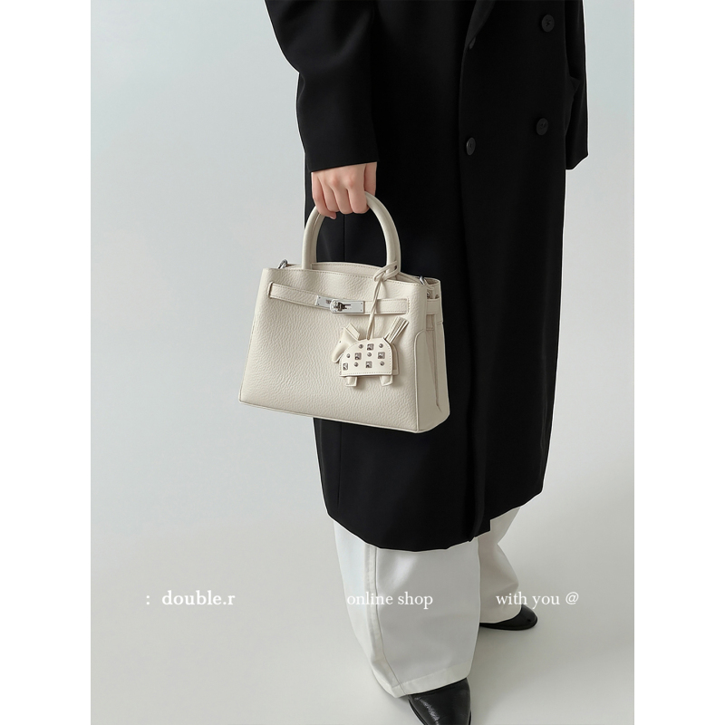 Original·Xiaorui Liangbao Lychee-Patterned Soft Leather Tote Bag for Women 2026 New Model Handbag and Crossbody Bag