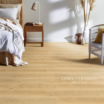 Six-bay warm colour system floor tiles 200 x 1000 wood grain brick imitation solid wood floor brick living room bedroom balcony tiles