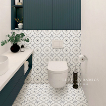 Six Bay Nordic Net Red-Silent Wind Flowers Brick Kitchen Toilet Wall Brick Balcony Patio Anti Slip Floor Tiles Tiles