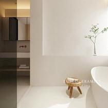 Six-bay milk oil color toilet tile micro-cement soft light warm white ground brick wall brick kitchen matt brick in silence