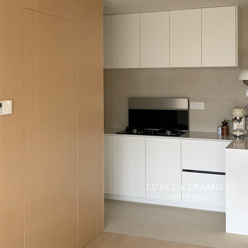 Six Bay Milk Curry Color Tile Kitchen Wall Brick Make-up Room Bathroom Antique Brick Micro Cement Floor floor Texture Surface