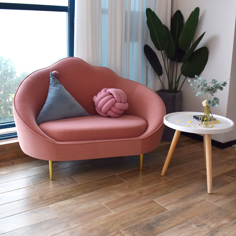 Sketch furniture Nordic girl cloud pink sofa reading area bedroom children's small sofa double princess seat