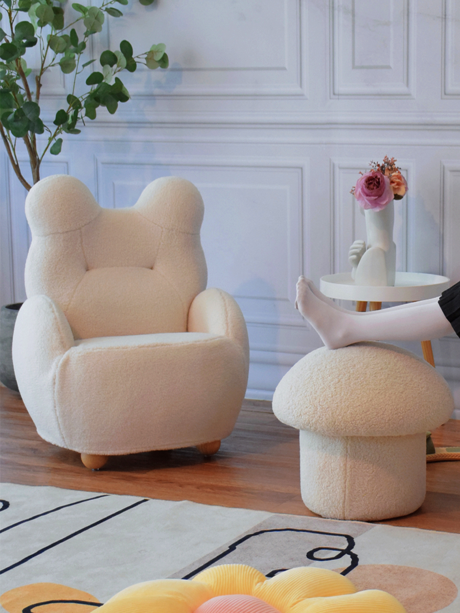 Bear children's sofa spot removable and washable reading lazy single cute baby sketch furniture bear reddy