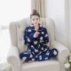 Phiên bản Hàn Quốc của mùa thu và mùa đông flannel giải phóng bộ đồ ngủ của phụ nữ dài tay nhung san hô thời trang nữ cao cấp