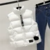 Thu đông 2018 phiên bản Hàn Quốc mới của cổ áo cổ áo dày xuống ngắn cotton vest nữ sinh viên vest vest vest đầm nữ Áo vest