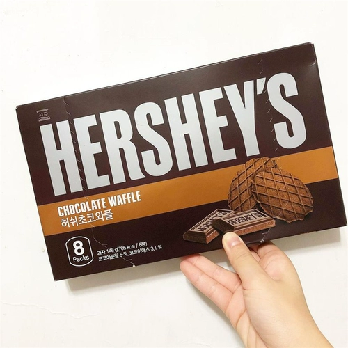 Корейские импортные снеки HERSHEY's Rich Chocolate Waffle Crackers Dry and Crunchy Casual 𫔮